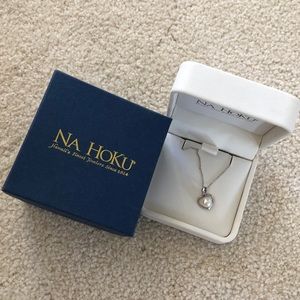 Na Hoku pearl heart pendant and chain